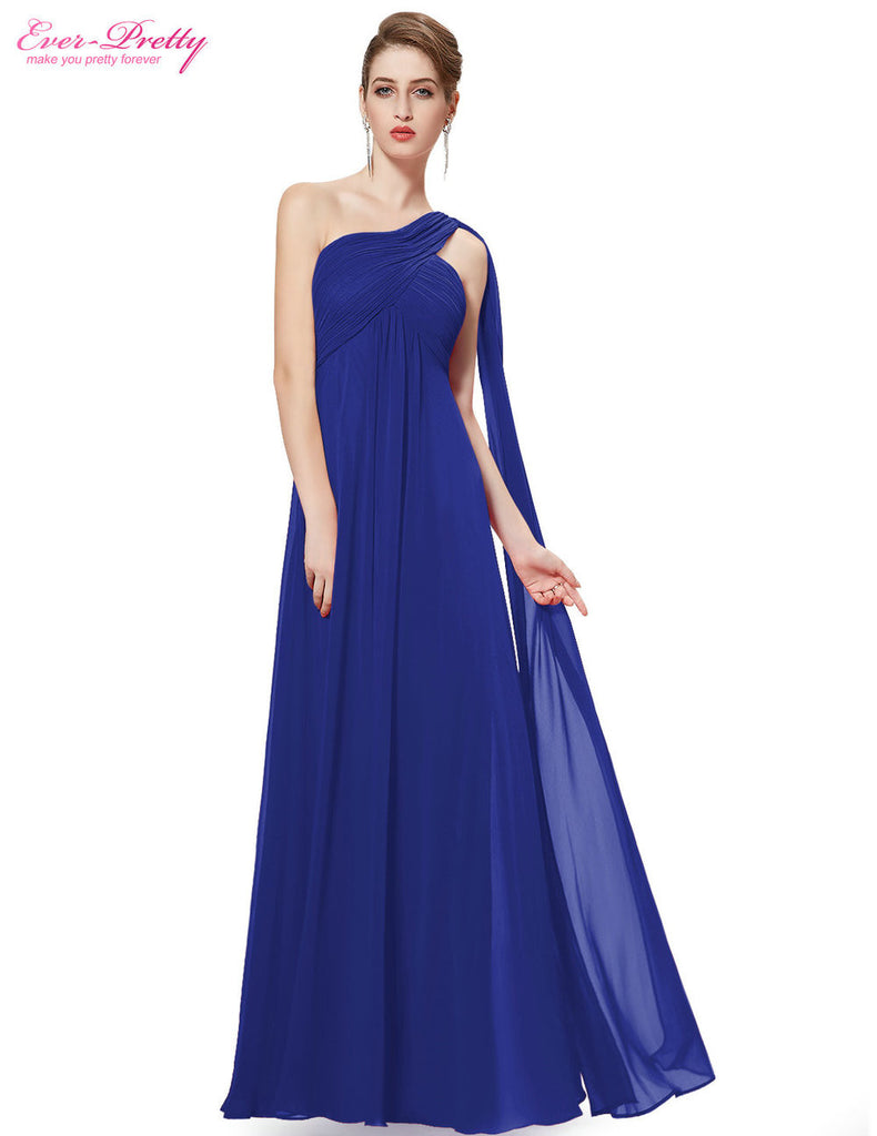 Evening Dresses Ever Pretty EP09816 One Shoulder Ruffles Padded Special - Shopy Max