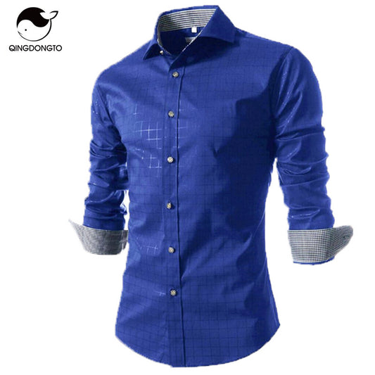 Camisa Masculina Slim Fashion Men Shirt 2016 New Brand Casual Long-Sleeved