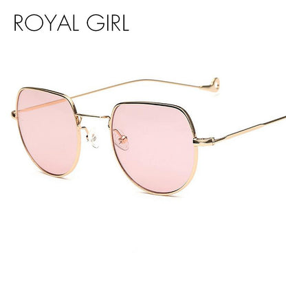 ROAYL GIRL 2017 Hot Hight Quality Sunglasses Lens Men Women Mirror Round Sun Glasses Rayed UV400 SS132