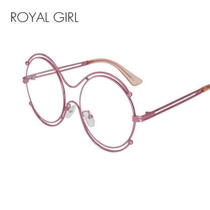 ROYAL GIRL High Quality Round Alloy Frame Sunglasses Women Brand Designer Sun Glasses Oculos De Sol Feminino ss185