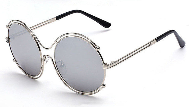 ROYAL GIRL High Quality Round Alloy Frame Sunglasses Women Brand Designer Sun Glasses Oculos De Sol Feminino ss185