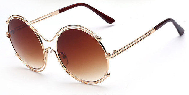 ROYAL GIRL High Quality Round Alloy Frame Sunglasses Women Brand Designer Sun Glasses Oculos De Sol Feminino ss185