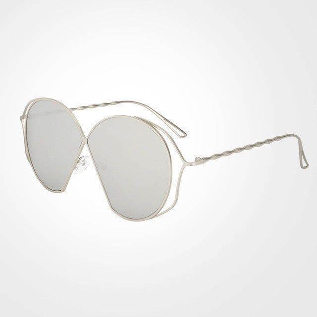 ROYAL GIRL Fashion Unique Oval Sunglasses Women Vintage Pierced Female Sun Glasses oculos de sol feminino UV400 ss880