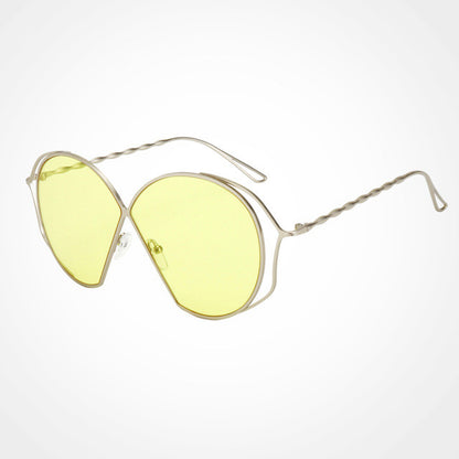 ROYAL GIRL Fashion Unique Oval Sunglasses Women Vintage Pierced Female Sun Glasses oculos de sol feminino UV400 ss880