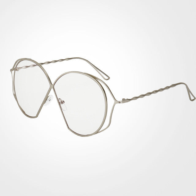 ROYAL GIRL Fashion Unique Oval Sunglasses Women Vintage Pierced Female Sun Glasses oculos de sol feminino UV400 ss880