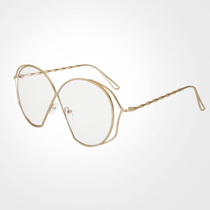 ROYAL GIRL Fashion Unique Oval Sunglasses Women Vintage Pierced Female Sun Glasses oculos de sol feminino UV400 ss880