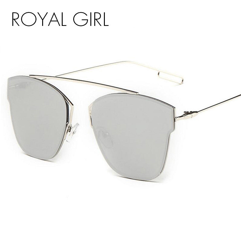 ROYAL GIRL Brand Design Cat Eye Sunglasses Women Fashion Coating Mirror Flat Panel Lens Sun Glasses Oculos de sol UV400 ss230