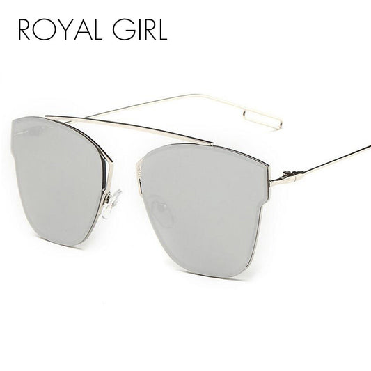 ROYAL GIRL Brand Design Cat Eye Sunglasses Women Fashion Coating Mirror Flat Panel Lens Sun Glasses Oculos de sol UV400 ss230