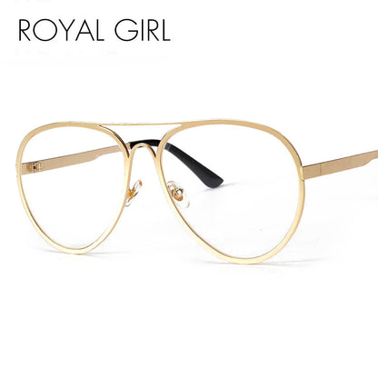 ROYAL GIRL 2017 NEW Sunglasses Eyeglasses Frames Top Flat Women Metal Spectacles Glasses SS075