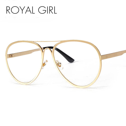 ROYAL GIRL 2017 NEW Sunglasses Eyeglasses Frames Top Flat Women Metal Spectacles Glasses SS075