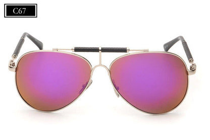 ROYAL GIRL High Quality Brand Designer Men Sunglasses Women Classic Reflective Mirror Sunglasses Double-Bridge Shades ss506