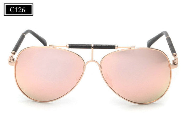 ROYAL GIRL High Quality Brand Designer Men Sunglasses Women Classic Reflective Mirror Sunglasses Double-Bridge Shades ss506