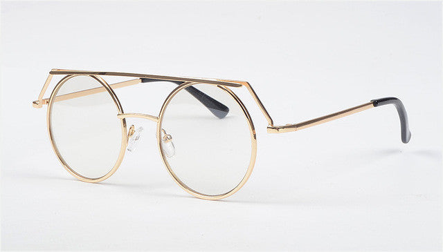 ROYAL GIRL Brand Quality Women Eyeglasses Frames Metal Round Shape Unique Optical Eyeglasses ss372 - Shopy Max