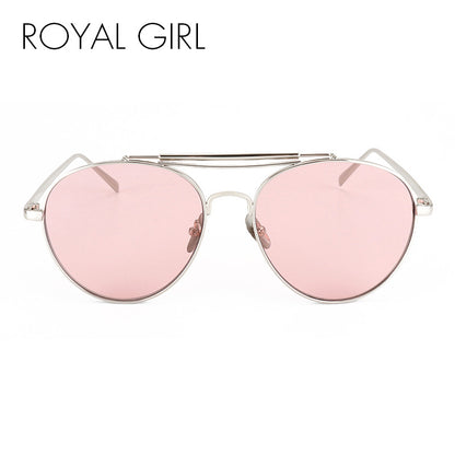 ROYAL GIRL Brand Sunglasses Women Shades Men Retro Flat Top Round Design Vintage Female Sun Glasses feminino Oculos Gafas ss060