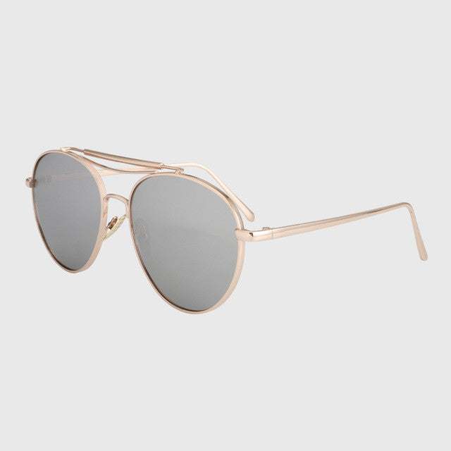ROYAL GIRL Brand Sunglasses Women Shades Men Retro Flat Top Round Design Vintage Female Sun Glasses feminino Oculos Gafas ss060
