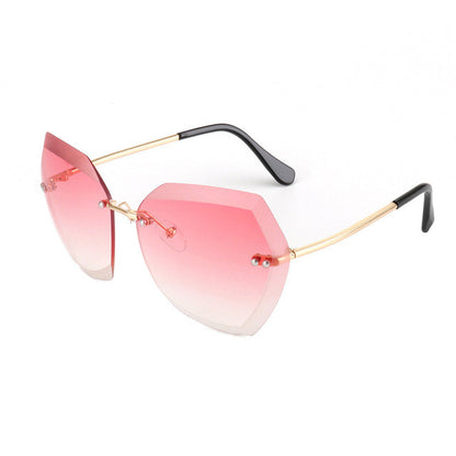 ROYAL GIRL Fashion Women Sunglasses Rimless Brand Design Coating Gradient Colorful Lens Glasses UV400 SS198