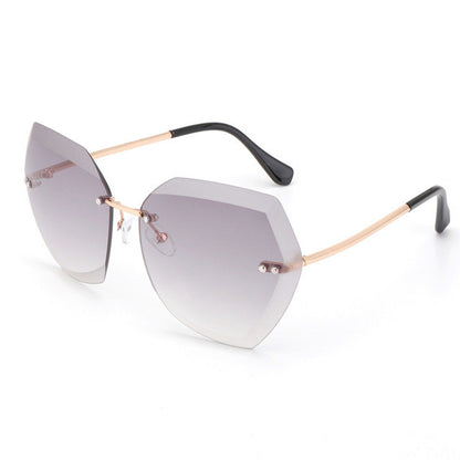 ROYAL GIRL Fashion Women Sunglasses Rimless Brand Design Coating Gradient Colorful Lens Glasses UV400 SS198