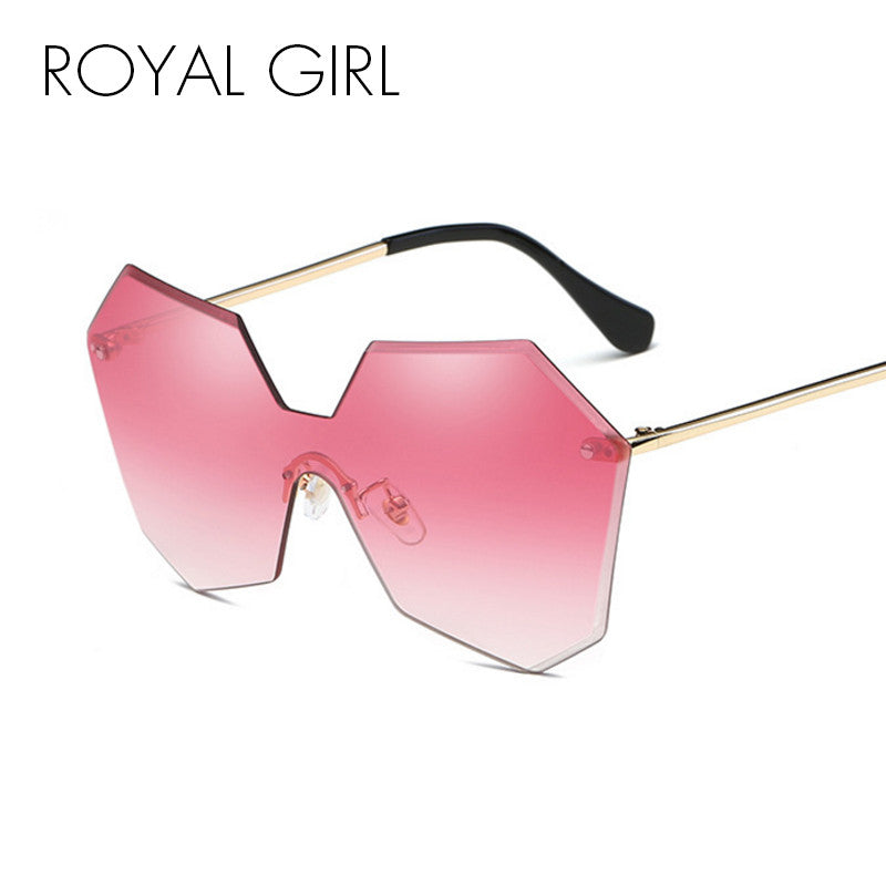 ROYAL GIRL New Fashion Brand Designer Luxury Rimless Gradient Lenses Glasses Women Ladies Cosy Shades Sunglasses Oculos ss121