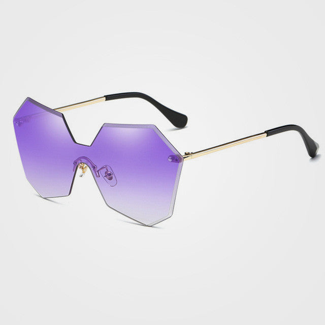 ROYAL GIRL New Fashion Brand Designer Luxury Rimless Gradient Lenses Glasses Women Ladies Cosy Shades Sunglasses Oculos ss121
