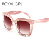 ROYAL GIRL New Fashion Women Sunglasses Acetate Thick Frame Round Sun glasses Women Brand Designer ss358