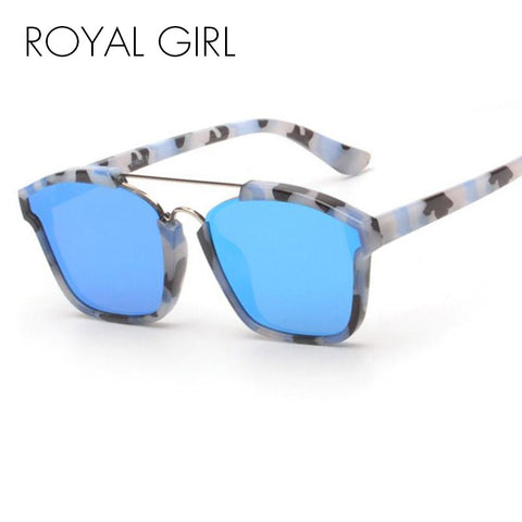 ROYAL GIRL New Fashion Sunglasses Women Brand Designer Square Mirror Sun