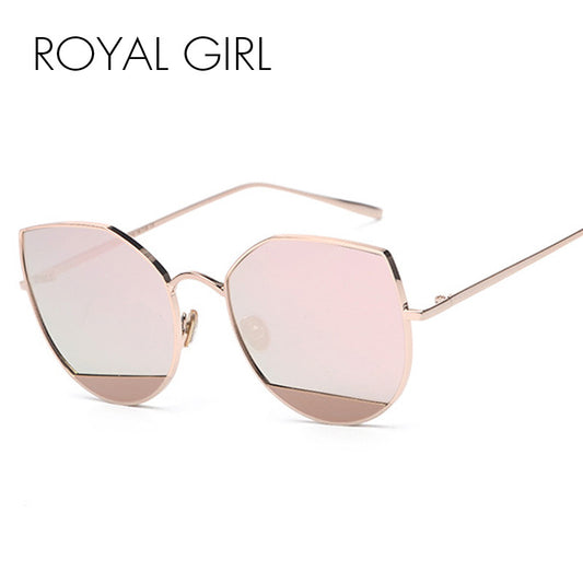 ROYAL GIRL Brand Designer Women Sunglasses Round vintage metal cat eye Sun glasses SS039