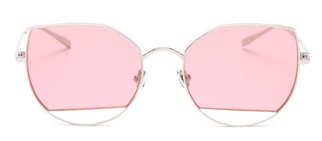 ROYAL GIRL Brand Designer Women Sunglasses Round vintage metal cat eye Sun glasses SS039