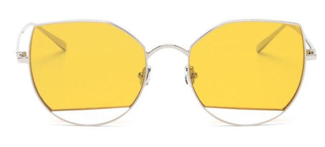 ROYAL GIRL Brand Designer Women Sunglasses Round vintage metal cat eye Sun glasses SS039