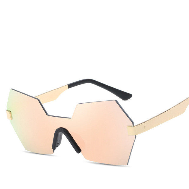 ROYAL GIRL NEW rimless women Sunglasses retro siamesed mirror lens designer Sun shades ss212