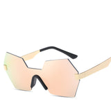 ROYAL GIRL NEW rimless women Sunglasses retro siamesed mirror lens designer Sun shades ss212