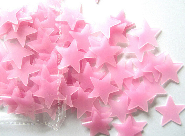 100PCS/Set Home Decor Wall Sticker Ceiling Glow In The Dark Luminous Stars