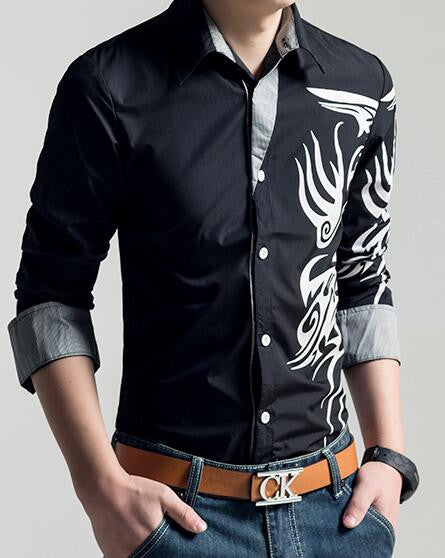 Male Tops White Men Shirt 2016 Brand Long Sleeve Mens Dress Shirts Camisa Social Masculina Casual Shirts 4XL