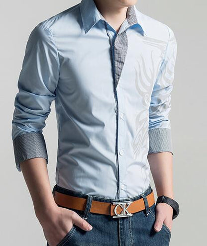 Male Tops White Men Shirt 2016 Brand Long Sleeve Mens Dress Shirts Camisa Social Masculina Casual Shirts 4XL