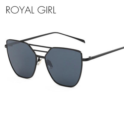 ROYAL GIRL High Quality Women Vintage Sun Glasses Flat top Metal Sunglasses Brand Designer Sun shades ss217