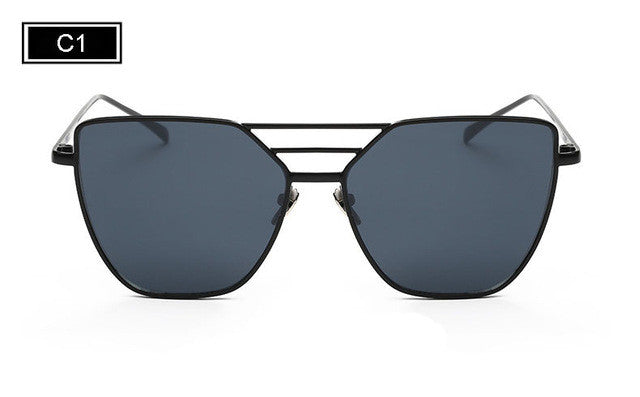 ROYAL GIRL High Quality Women Vintage Sun Glasses Flat top Metal Sunglasses Brand Designer Sun shades ss217
