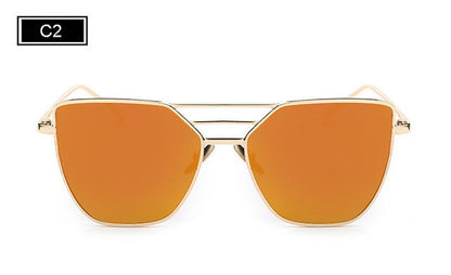 ROYAL GIRL High Quality Women Vintage Sun Glasses Flat top Metal Sunglasses Brand Designer Sun shades ss217