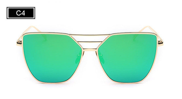 ROYAL GIRL High Quality Women Vintage Sun Glasses Flat top Metal Sunglasses Brand Designer Sun shades ss217