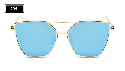 ROYAL GIRL High Quality Women Vintage Sun Glasses Flat top Metal Sunglasses Brand Designer Sun shades ss217