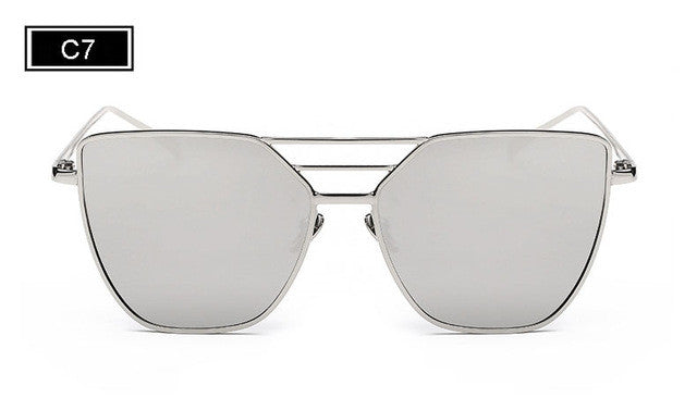 ROYAL GIRL High Quality Women Vintage Sun Glasses Flat top Metal Sunglasses Brand Designer Sun shades ss217
