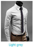2016 Men Shirt British Style Long Sleeve Male Slim Casual Shirts Men's