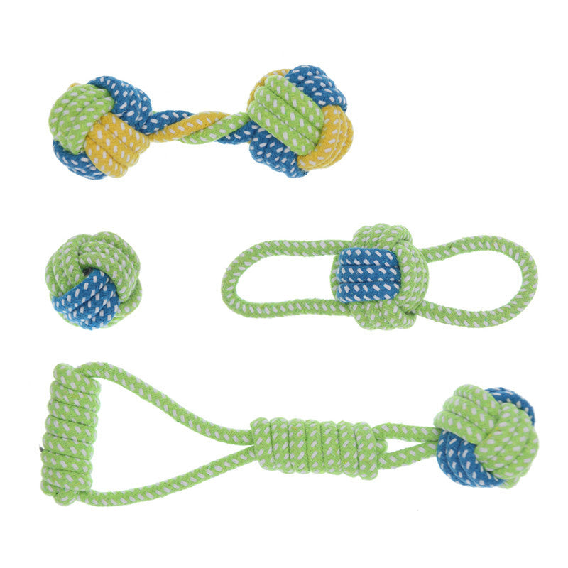 LemonBest Cotton Dog Rope Toy Knot Puppy Chew Teething Toys Teeth Cleaning