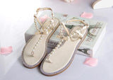 2016 bow women's flip-flop shoes rc t flip flops rhinestone pearl sandals - Shopy Max