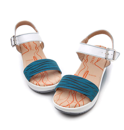 2016 New Design Geunine Leather Casual Platform Sandals Fashion