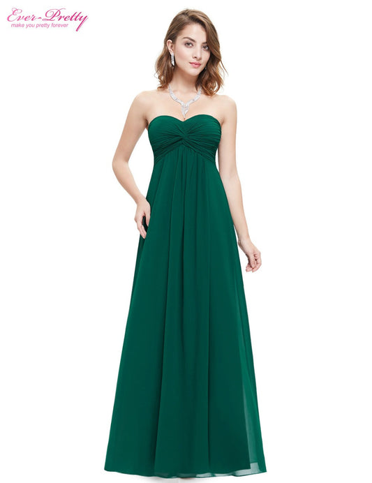 Chiffon Evening Dresses Ever Pretty HE08084 Strapless Elegant Light Blue Ruffled Long Chiffon Dresses 2016