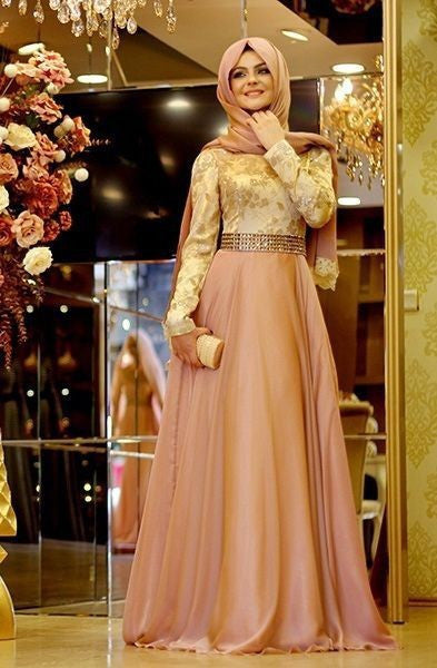 party dresses with hijab pakistani Green Velvet slamic Gold Embroidered Beaded Hijab Engagement Party Dress