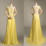 Elegant Party Dresses Yellow Evening Dress Long African Evening Dress Cheap Vestido De