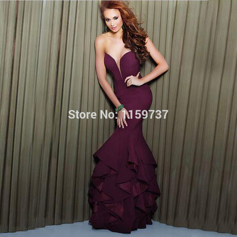 2016 Prom Party Evening Dress Purple Design Off Shoulder Floor Length