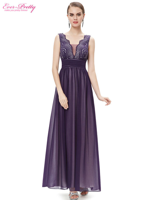 Special Occasion Dresses HE08019BK Double V-neck Sequined Bust Ruched Waist Black