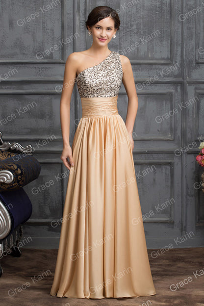 Grace Karin Dresses A Line One Shoulder Evening Dress Long Sequin Gold – Shopy Max Grace Karin Dresses A Line One Shoulder Evening Dress Long Sequin Gold – Shopy Max