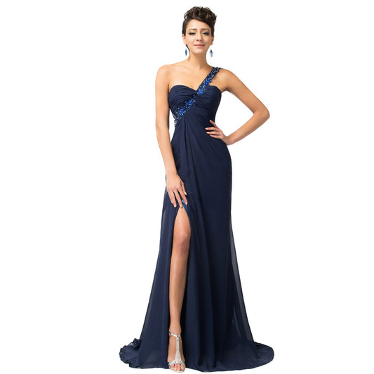 Long Evening Dress 2016 Grace Karin Sexy One Shoulder Women Formal Vestidos